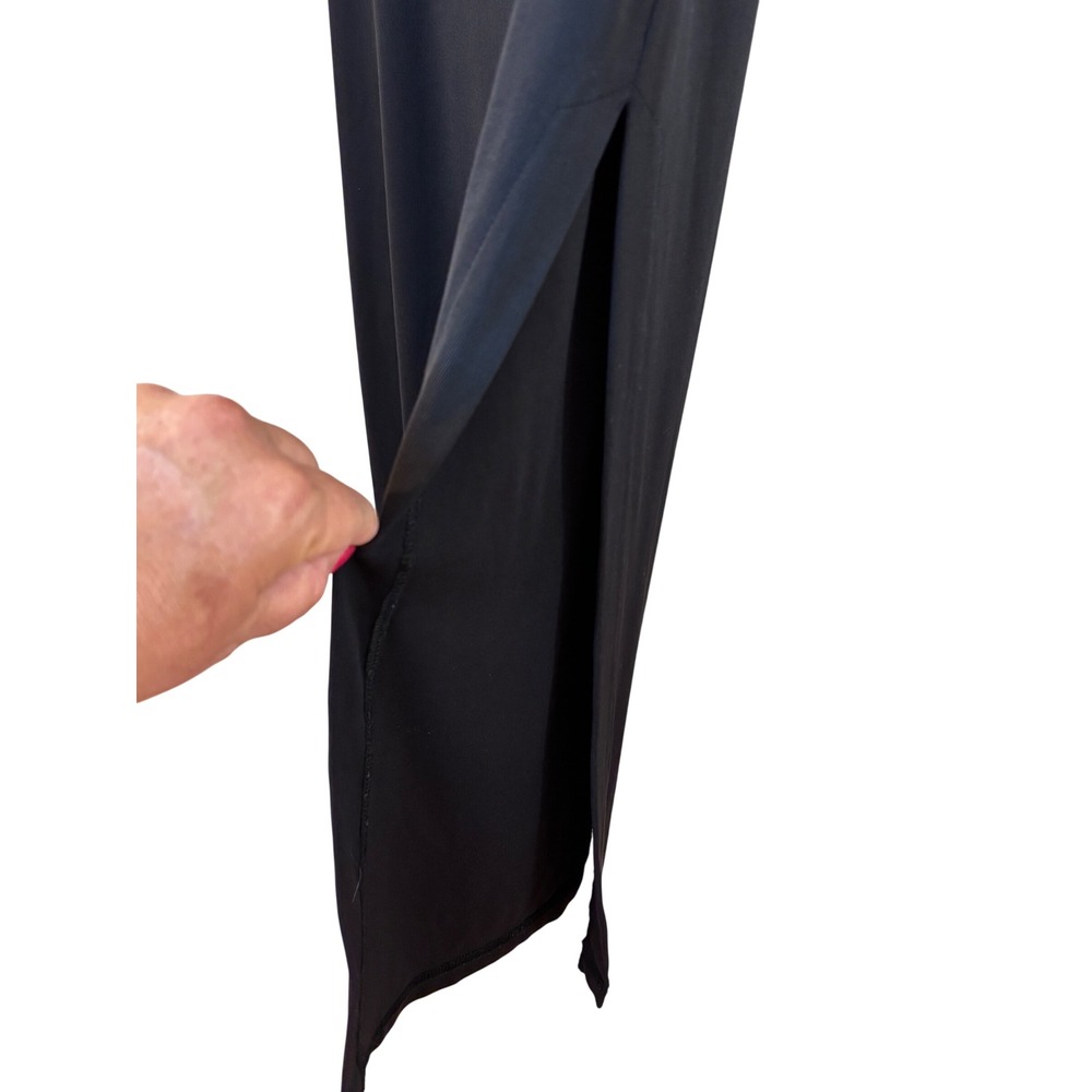 Cabi Black Maxi Skirt Side Slit Stretch Minimalist Style 963 Size Medium